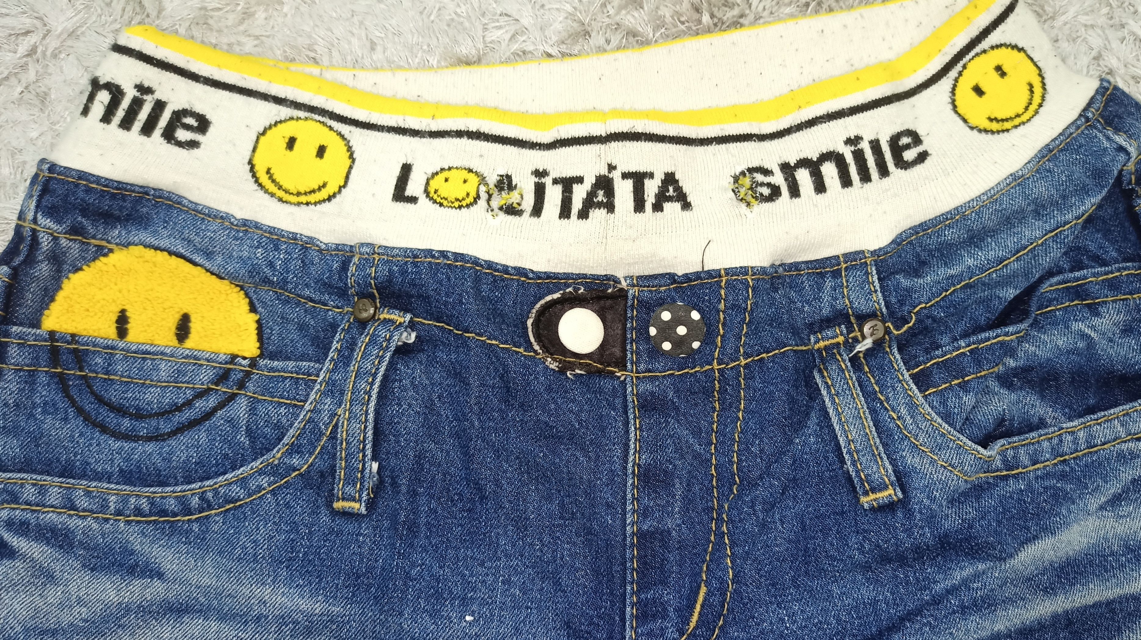 Japanese Brand Lolita Smile Kapital Style Stretchable Waist Denim Size US 33 - 9 Thumbnail