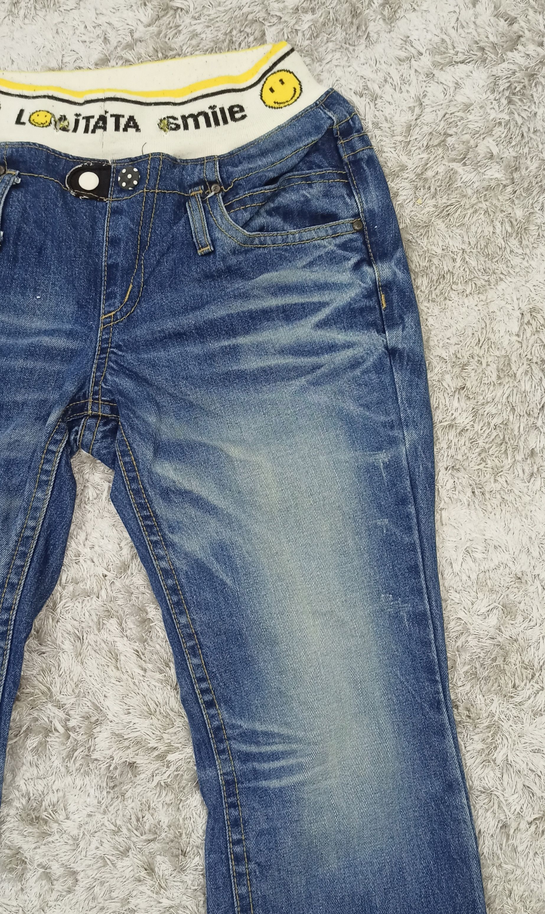 Japanese Brand Lolita Smile Kapital Style Stretchable Waist Denim Size US 33 - 4 Thumbnail