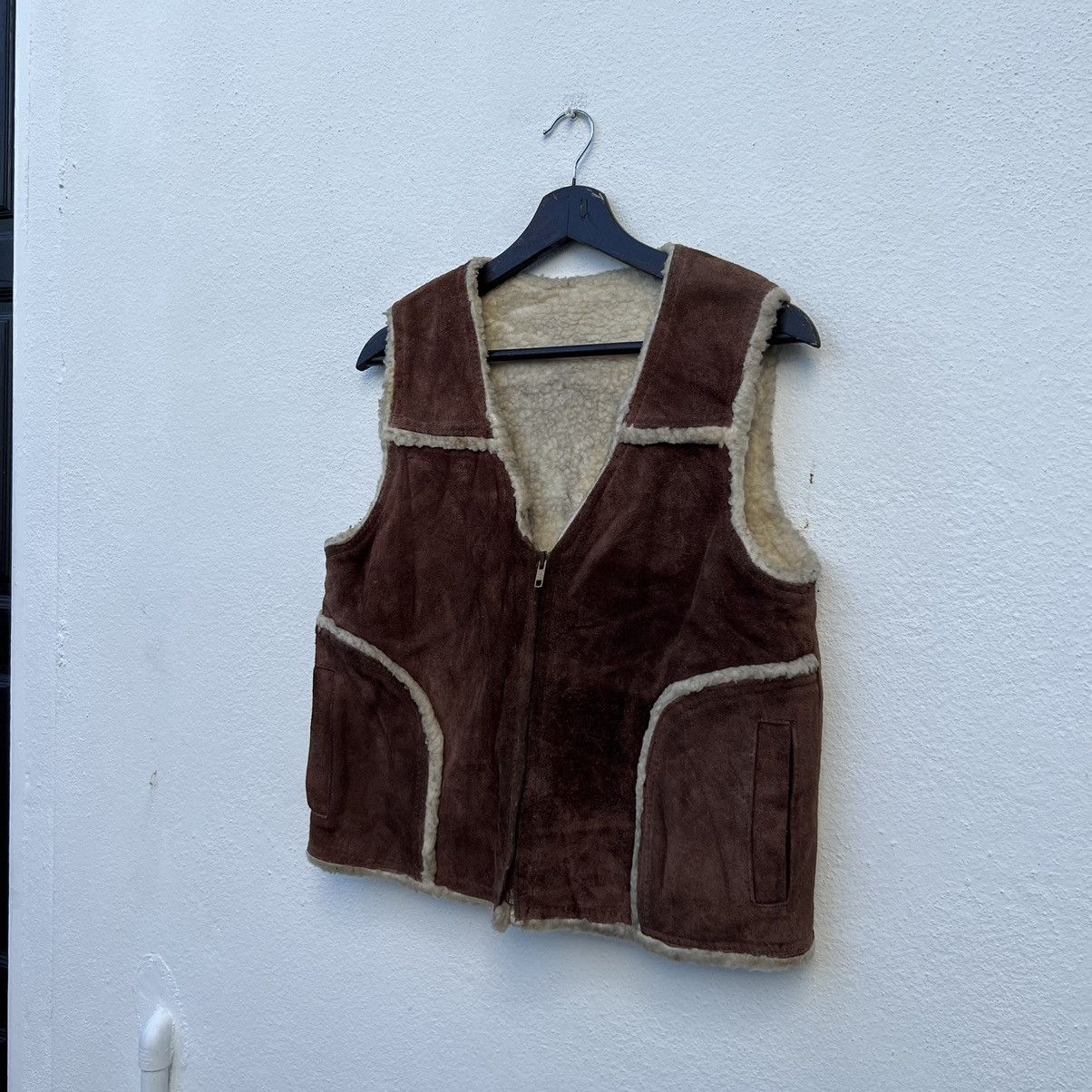Japanese Brand VINTAGE GENUINE LEATHER MINK FUR LINING VEST TACTICAL Size US M / EU 48-50 / 2 - 2 Thumbnail