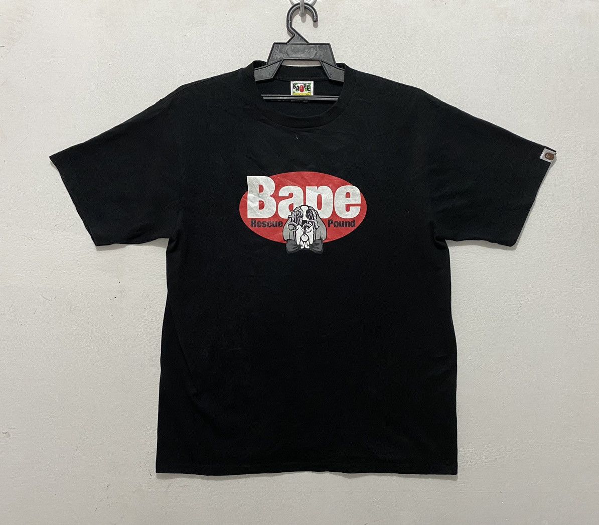 image of Bape Rescue Pound Tee in Black, Men's (Size XL)