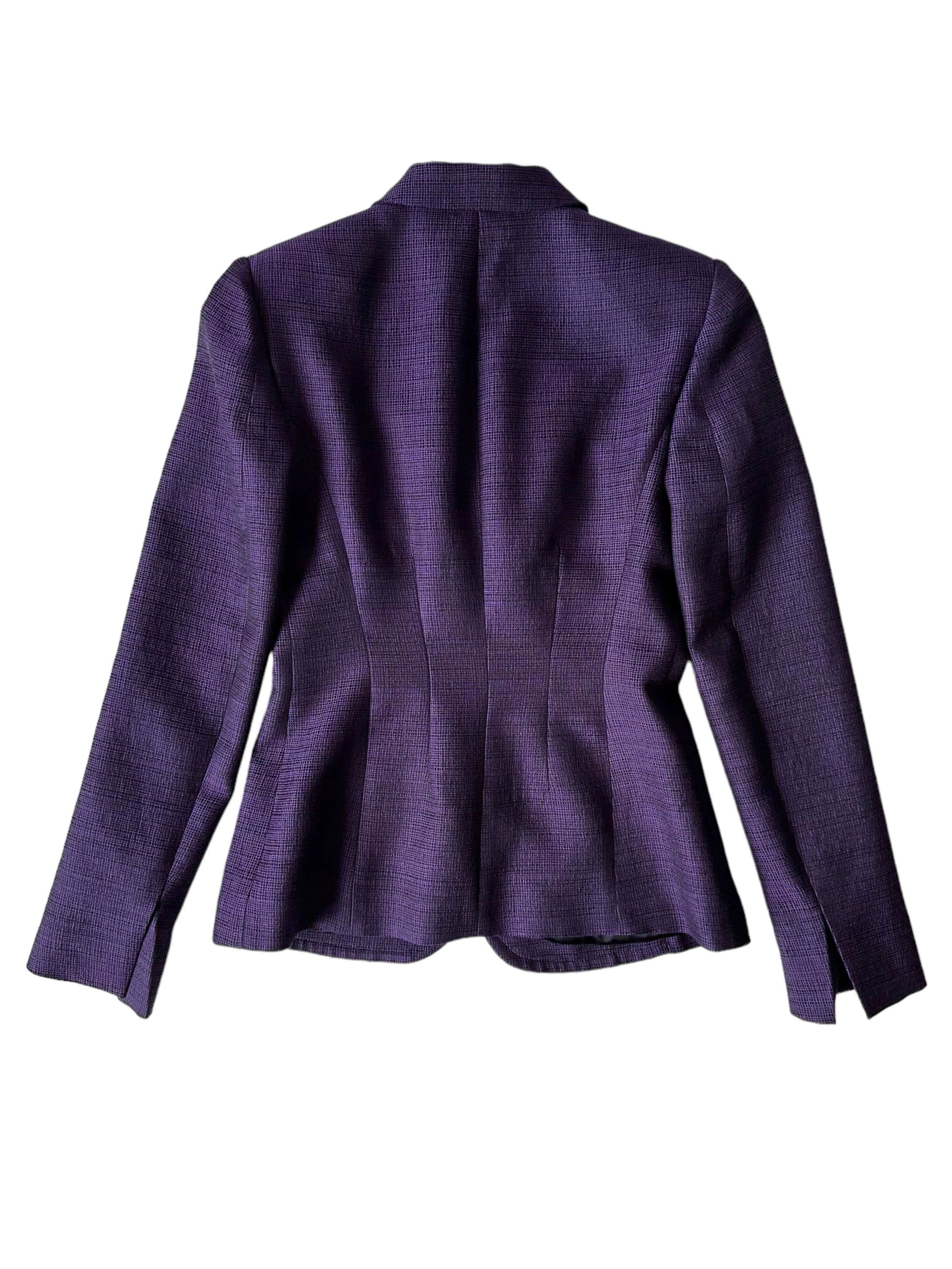 La Perla La Perla Runaway Corset Wool Silk Blazer Jacket Purple US4 Size S / US 4 / IT 40 - 2 Thumbnail