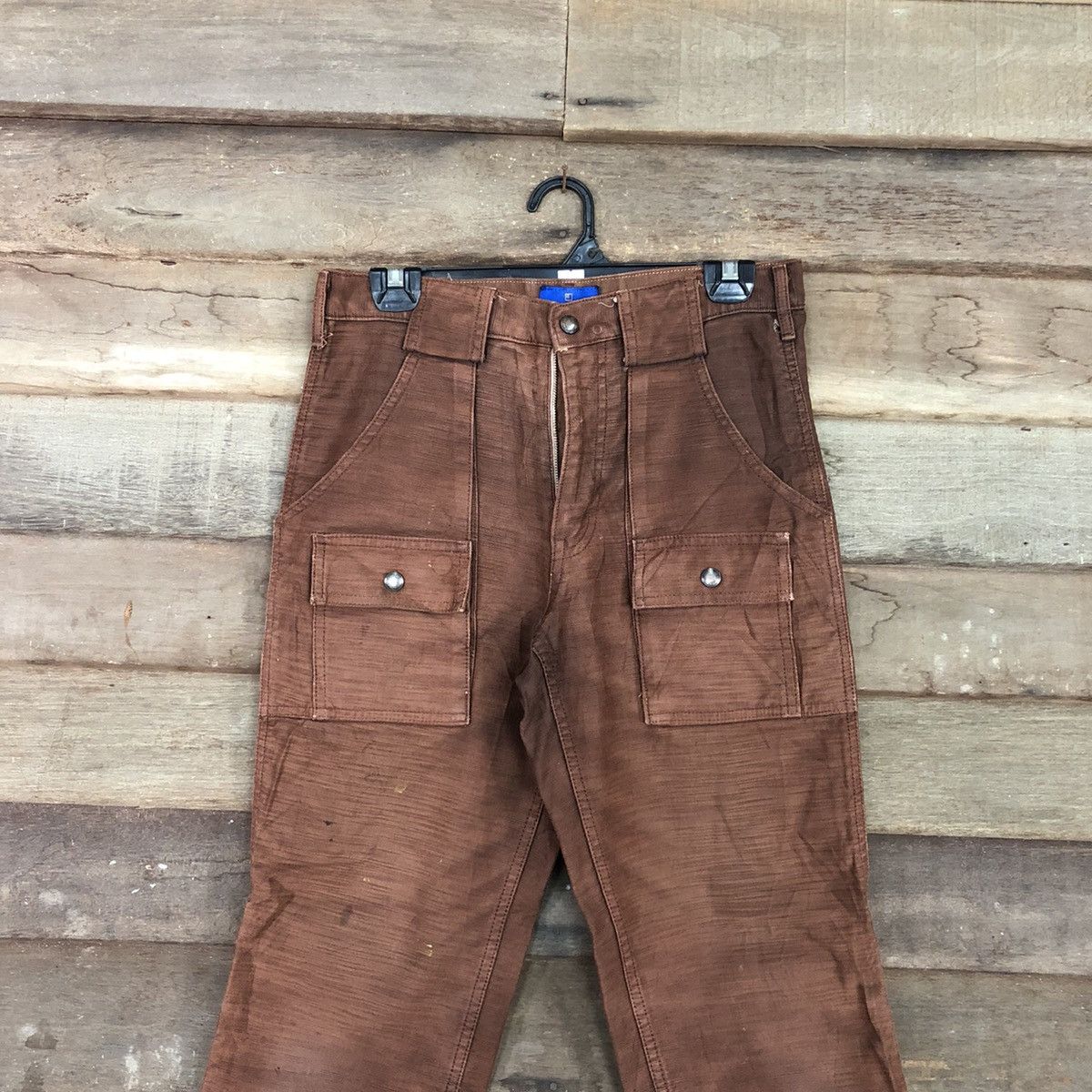 Vintage Walking Jumper faded Dark Brown Cargo bush Pants #c956 Size US 28 / EU 44 - 2 Thumbnail