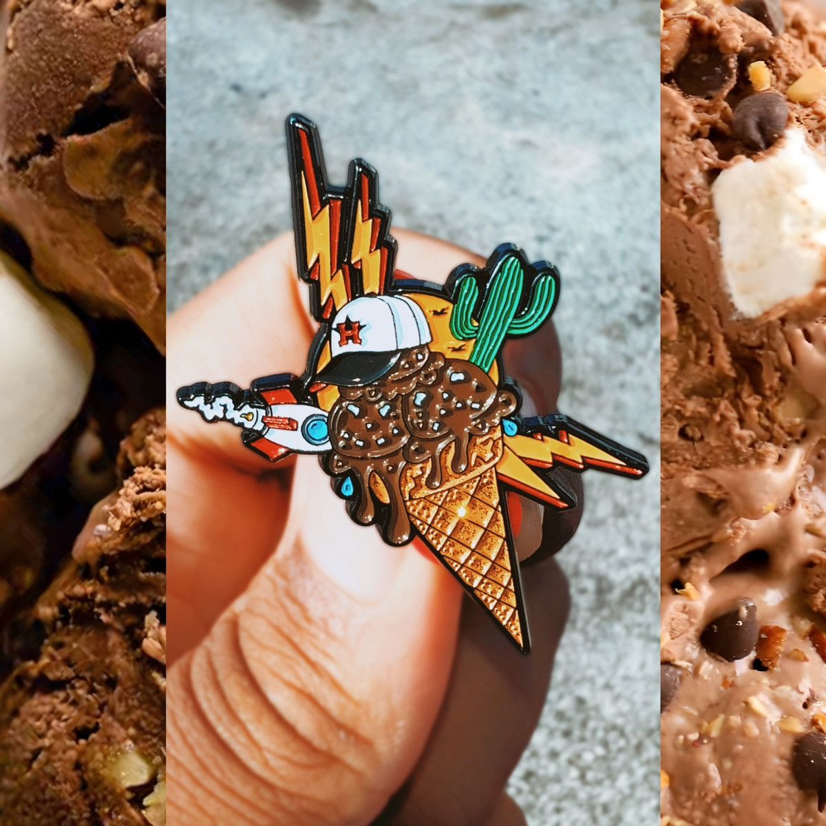 Hat Club Cap-A-Holics ⚡️🚀🌵 Rocky Road RODEO Houston Astros Pin Topperz Size ONE SIZE - 7 Thumbnail