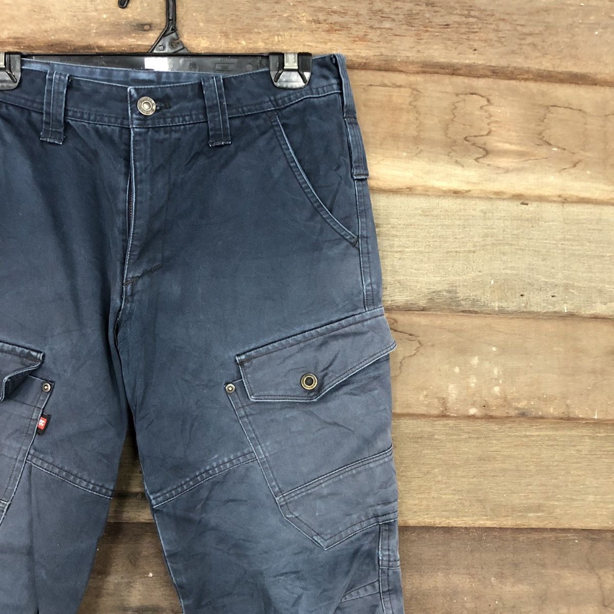Faded Glory DLL Burtle Dark Blue Multipocket Cargo Pants #c944 Size US 27 - 5 Thumbnail