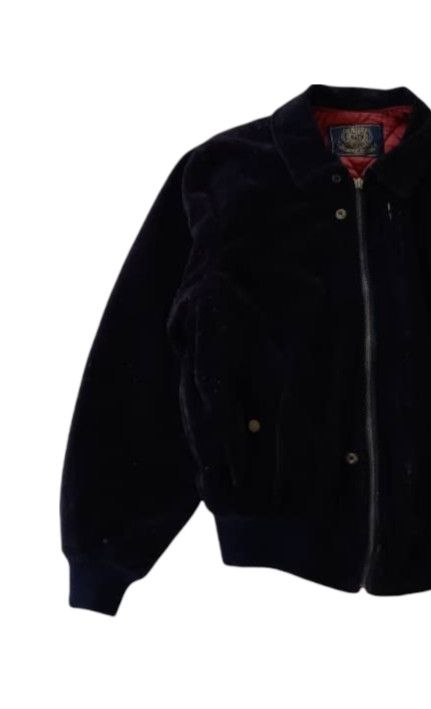 Japanese Brand Vintage Up Hills Velvet Bomber Jacket Size US M / EU 48-50 / 2 - 6 Thumbnail