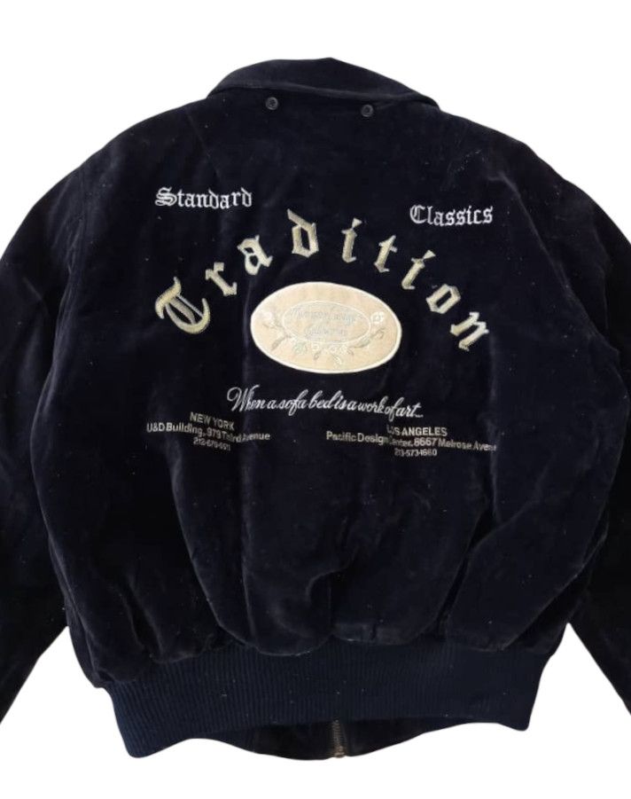 Japanese Brand Vintage Up Hills Velvet Bomber Jacket Size US M / EU 48-50 / 2 - 3 Thumbnail