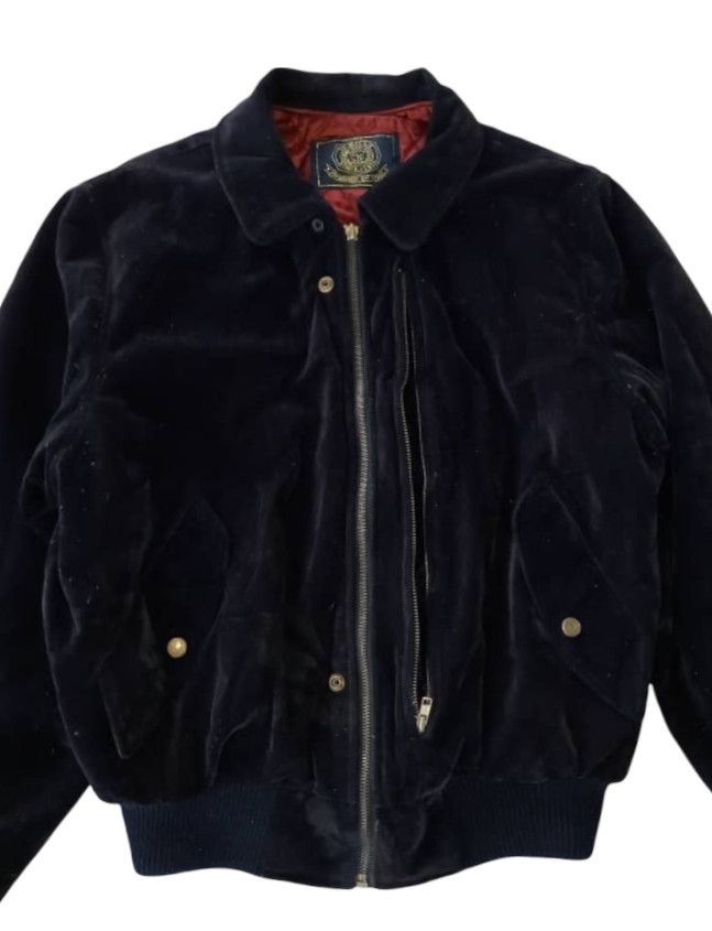 Japanese Brand Vintage Up Hills Velvet Bomber Jacket Size US M / EU 48-50 / 2 - 4 Thumbnail