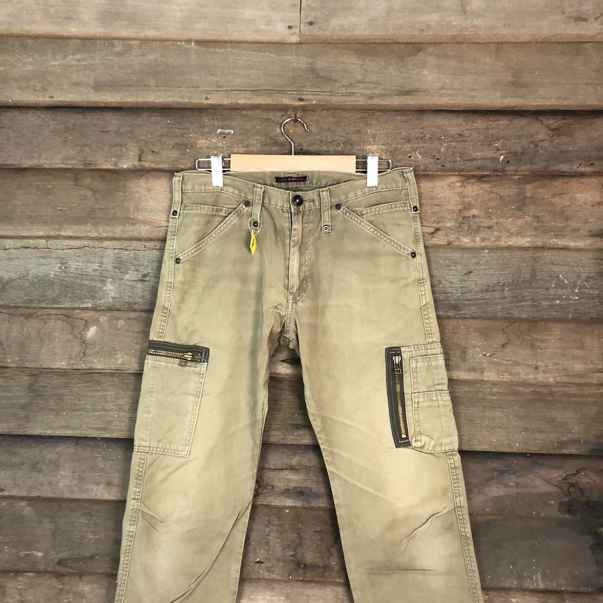Edition Japan DL Made In Nippon Green brown Cargo Multipocket Pants #1892 Size US 30 / EU 46 - 2 Thumbnail