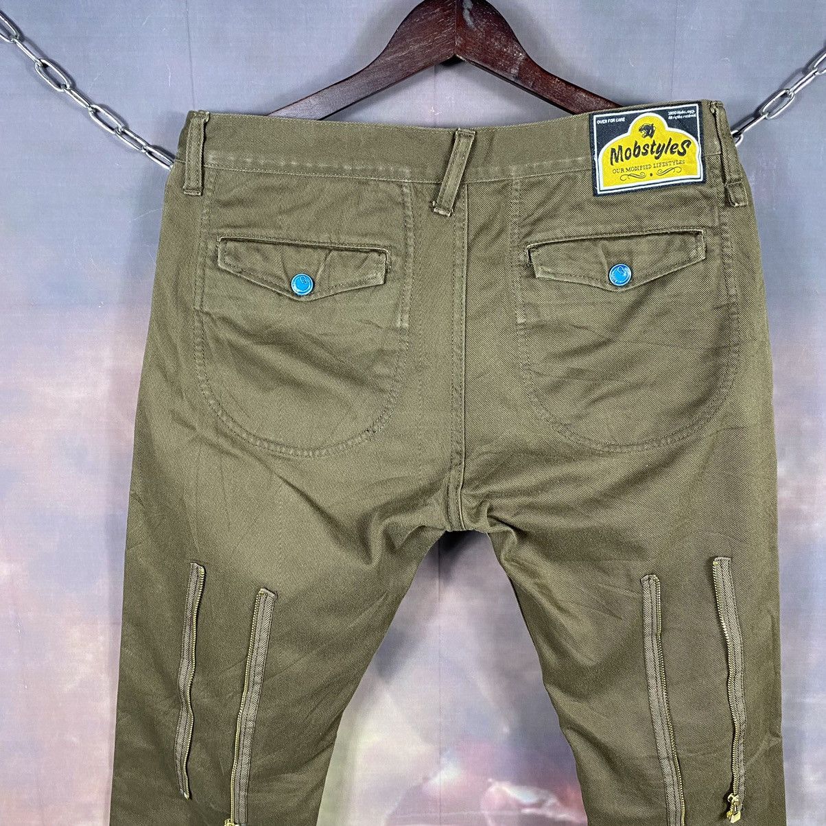 If Six Was Nine Vintage Mackdaddy Mobstyles Punk Zipper Bondage Chinos Pants Size US 34 / EU 50 - 8 Thumbnail