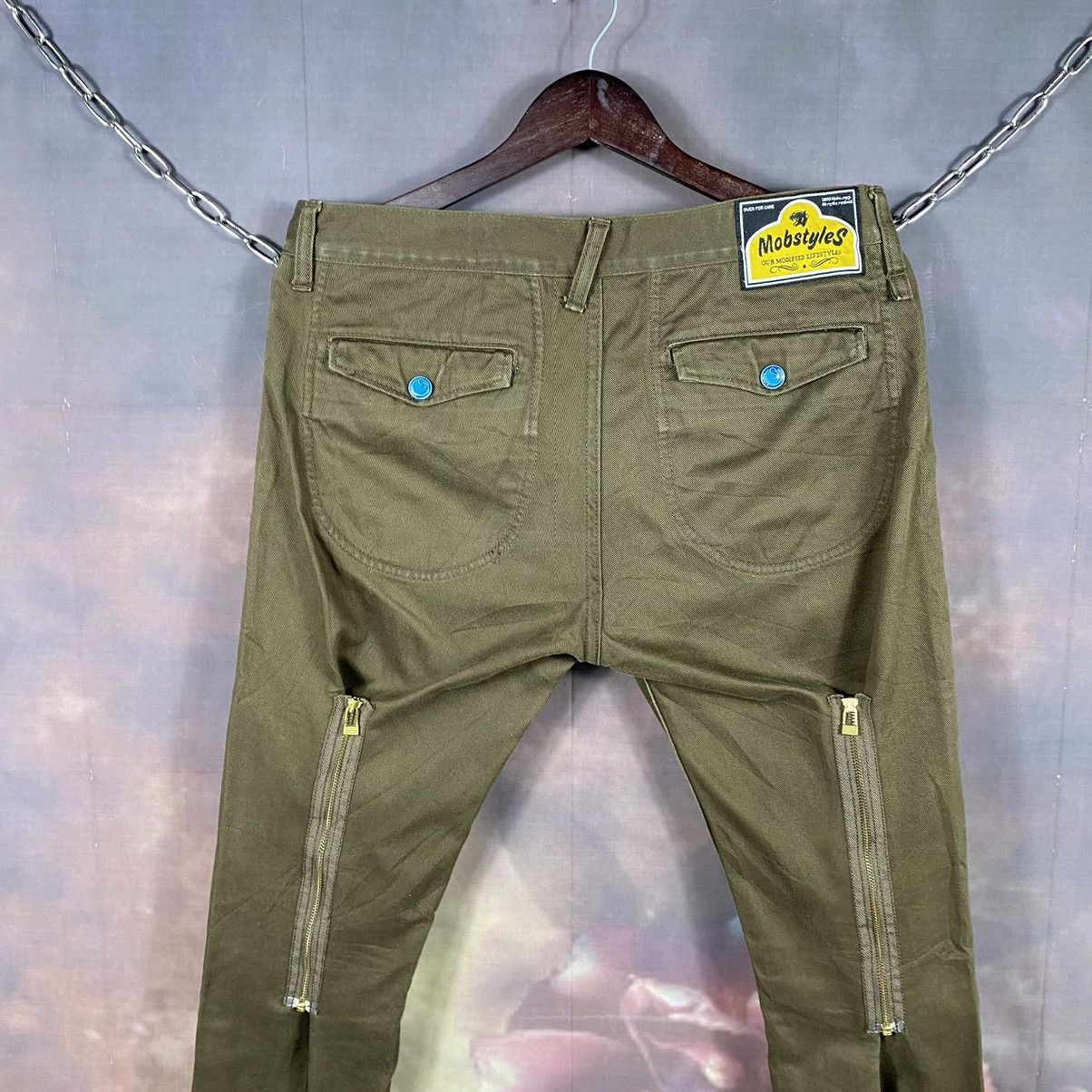 If Six Was Nine Vintage Mackdaddy Mobstyles Punk Zipper Bondage Chinos Pants Size US 34 / EU 50 - 10 Thumbnail