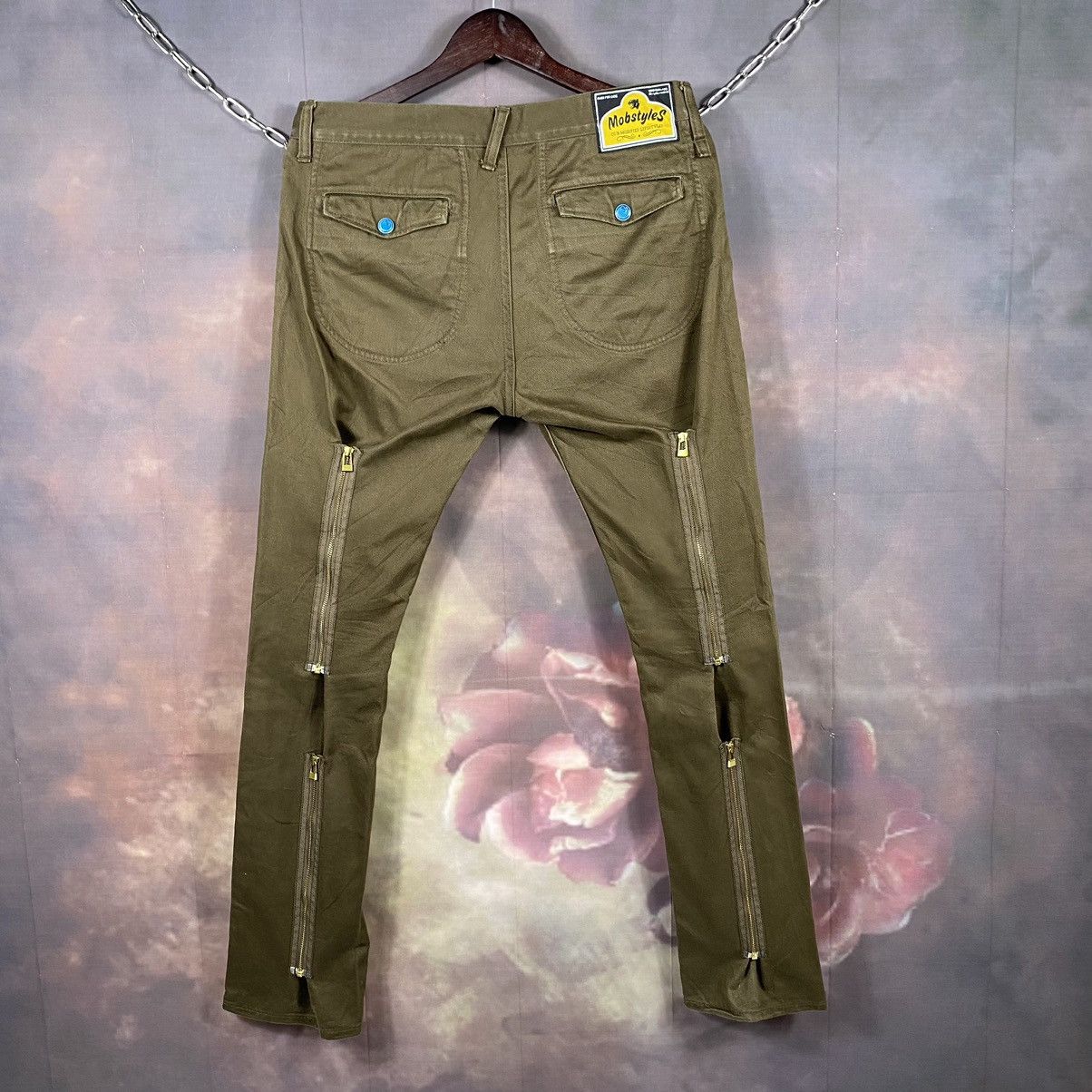 If Six Was Nine Vintage Mackdaddy Mobstyles Punk Zipper Bondage Chinos Pants Size US 34 / EU 50 - 1 Thumbnail