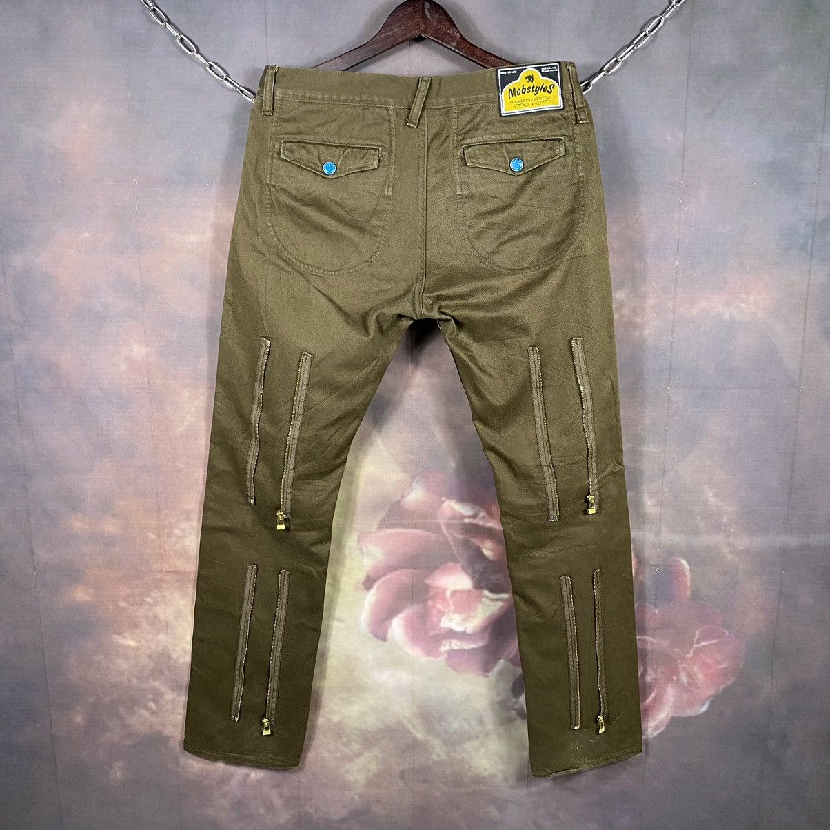 If Six Was Nine Vintage Mackdaddy Mobstyles Punk Zipper Bondage Chinos Pants Size US 34 / EU 50 - 2 Thumbnail