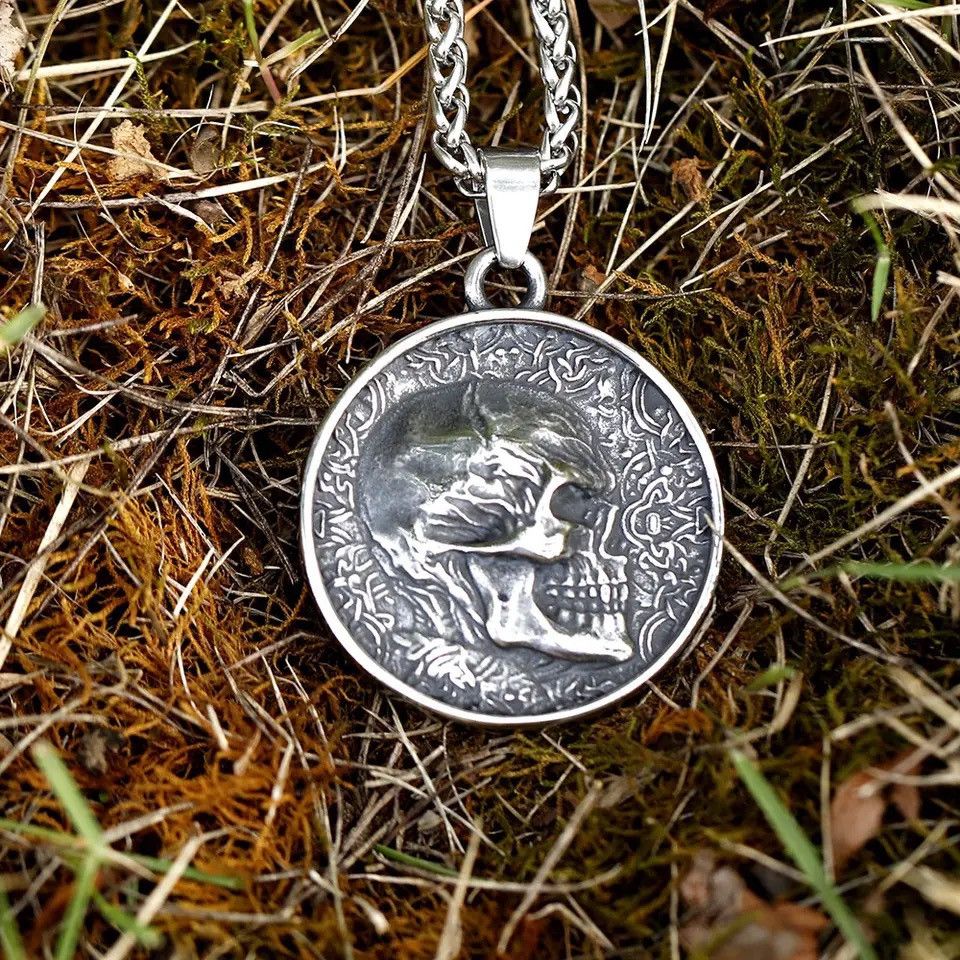 Jewelry Double-sided Skeleton Pendant Chain Necklace Size ONE SIZE - 4 Thumbnail