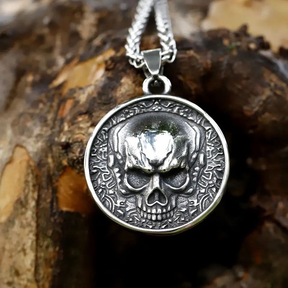 Jewelry Double-sided Skeleton Pendant Chain Necklace Size ONE SIZE - 1 Thumbnail