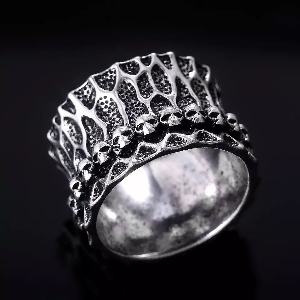 Jewelry Hip Hop Skull Head Personality Ring Size ONE SIZE - 1 Thumbnail