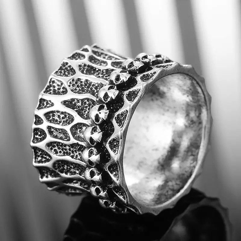 Jewelry Hip Hop Skull Head Personality Ring Size ONE SIZE - 2 Thumbnail