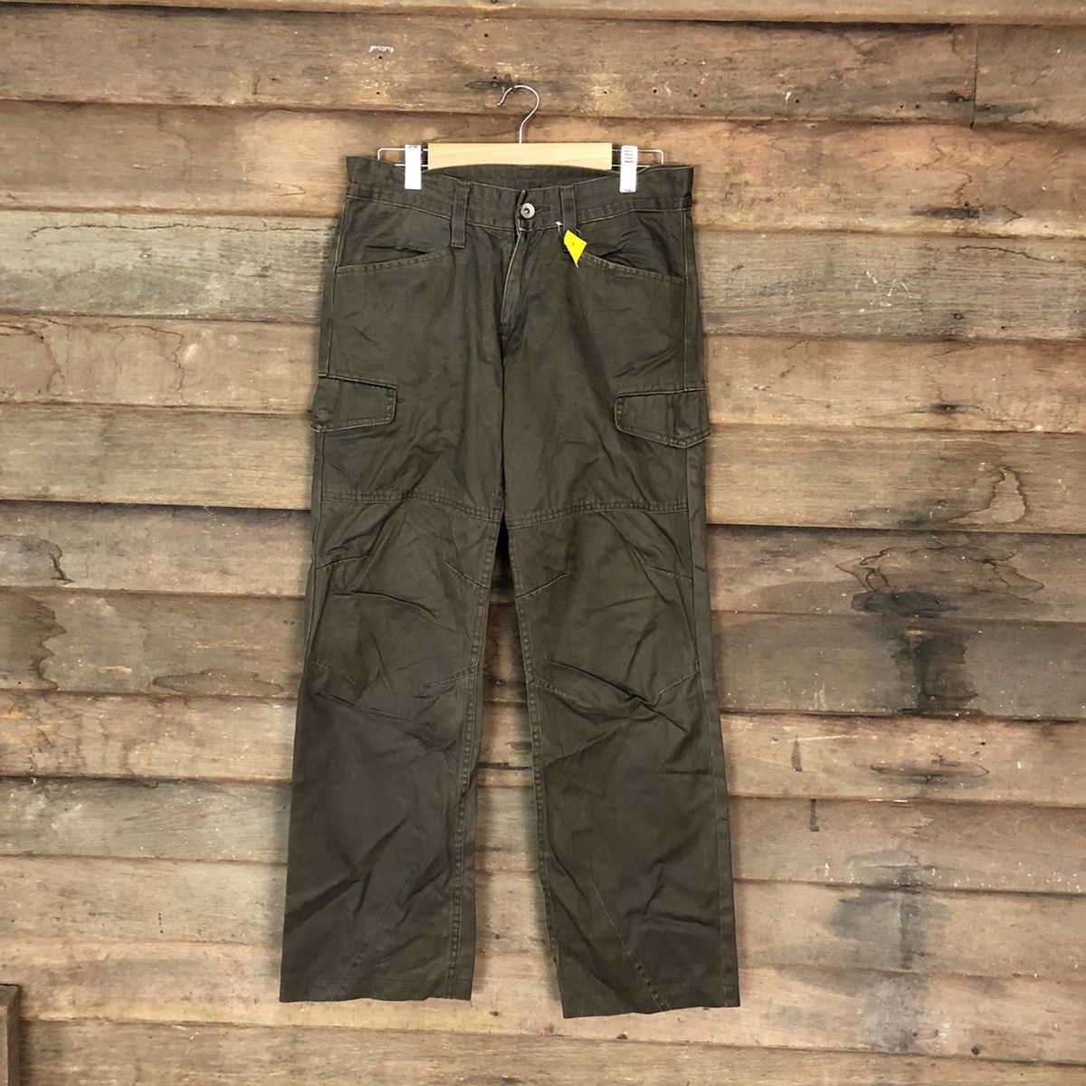 Japanese Brand Se Hing Craks Green Cargo Multipocket Pants #3452 Size US 30 / EU 46 - 1 Thumbnail