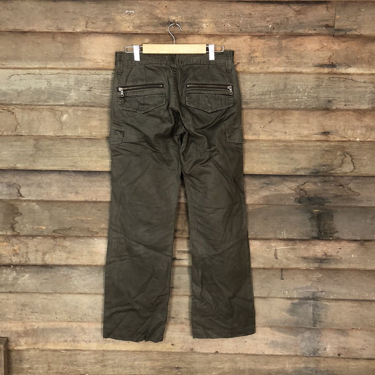 Japanese Brand Se Hing Craks Green Cargo Multipocket Pants #3452 Size US 30 / EU 46 - 11 Thumbnail