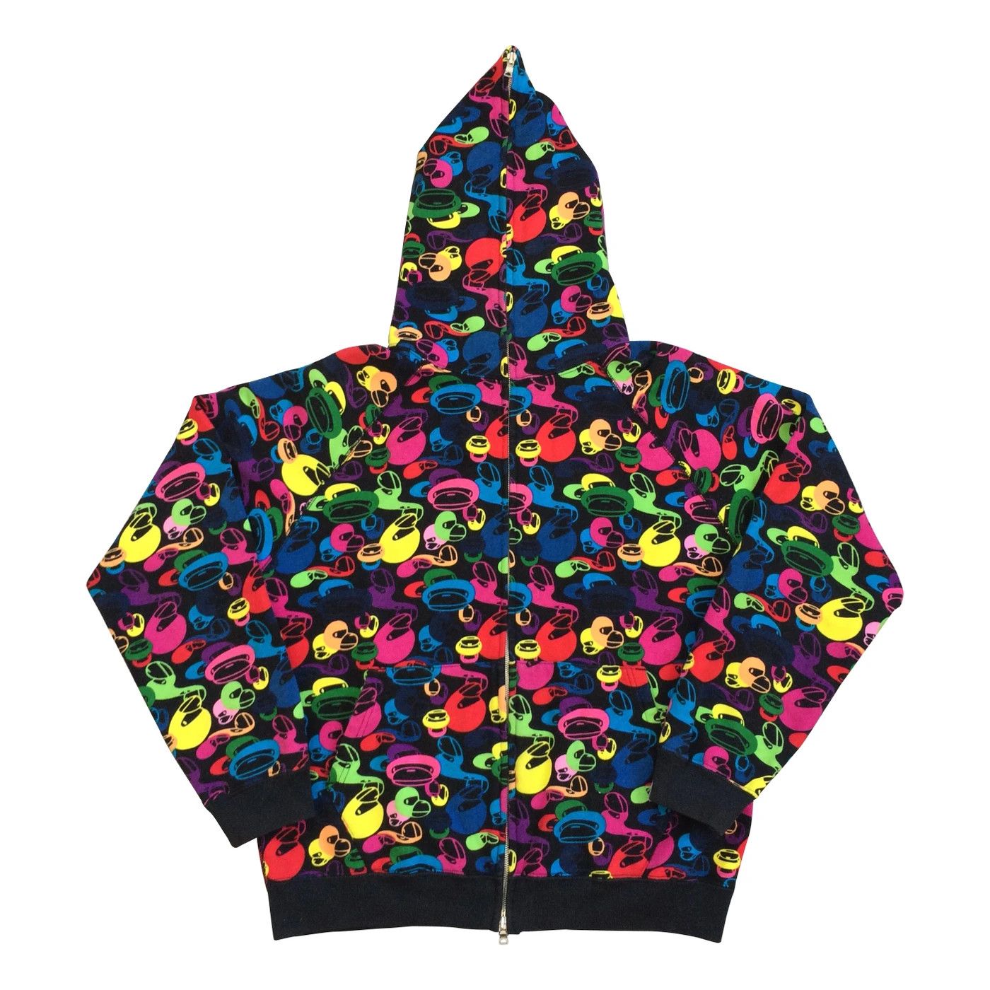 image of Og Bape Baby Milo Multicolor Full Zip Hoodie, Men's (Size Medium)
