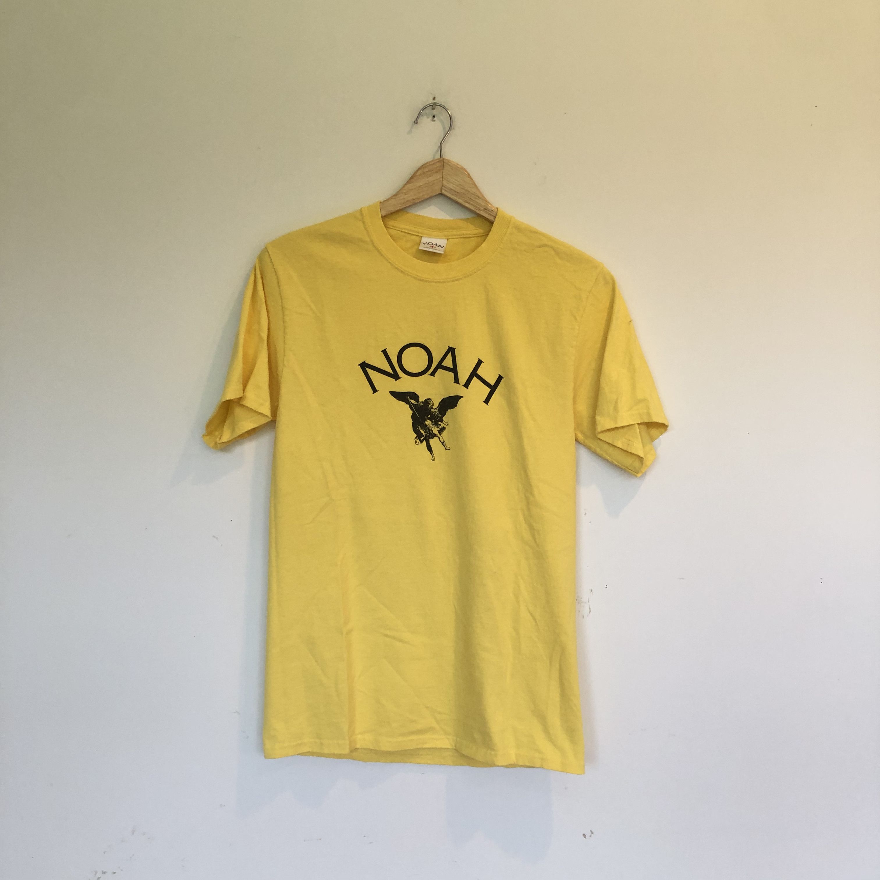 image of Dover Street Market x Noah Dsm Guardian Angel Core Logo Tee in Yellow, Men's (Size Small)