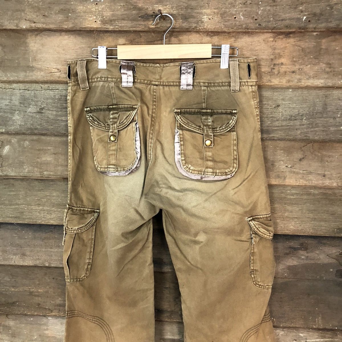 Faded Glory DL Pink Adobe faded Brown multipocket Cargo Pants #4645 Size 30" / US 8 / IT 44 - 12 Thumbnail