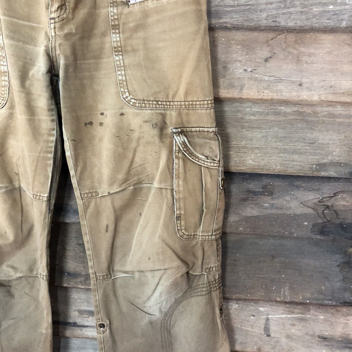 Faded Glory DL Pink Adobe faded Brown multipocket Cargo Pants #4645 Size 30" / US 8 / IT 44 - 7 Thumbnail