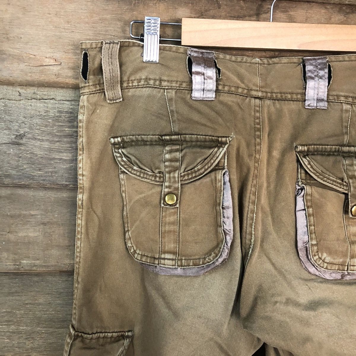 Faded Glory DL Pink Adobe faded Brown multipocket Cargo Pants #4645 Size 30" / US 8 / IT 44 - 14 Thumbnail