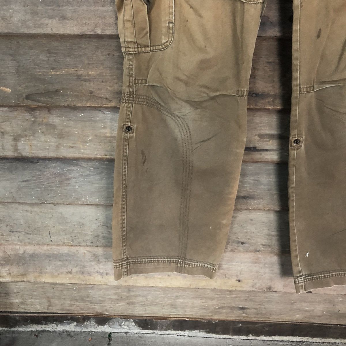 Faded Glory DL Pink Adobe faded Brown multipocket Cargo Pants #4645 Size 30" / US 8 / IT 44 - 8 Thumbnail