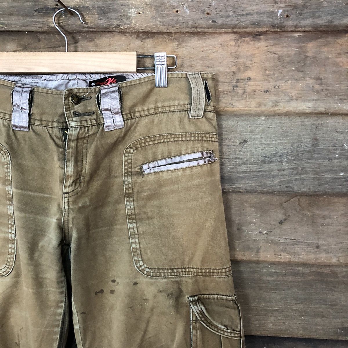 Faded Glory DL Pink Adobe faded Brown multipocket Cargo Pants #4645 Size 30" / US 8 / IT 44 - 5 Thumbnail