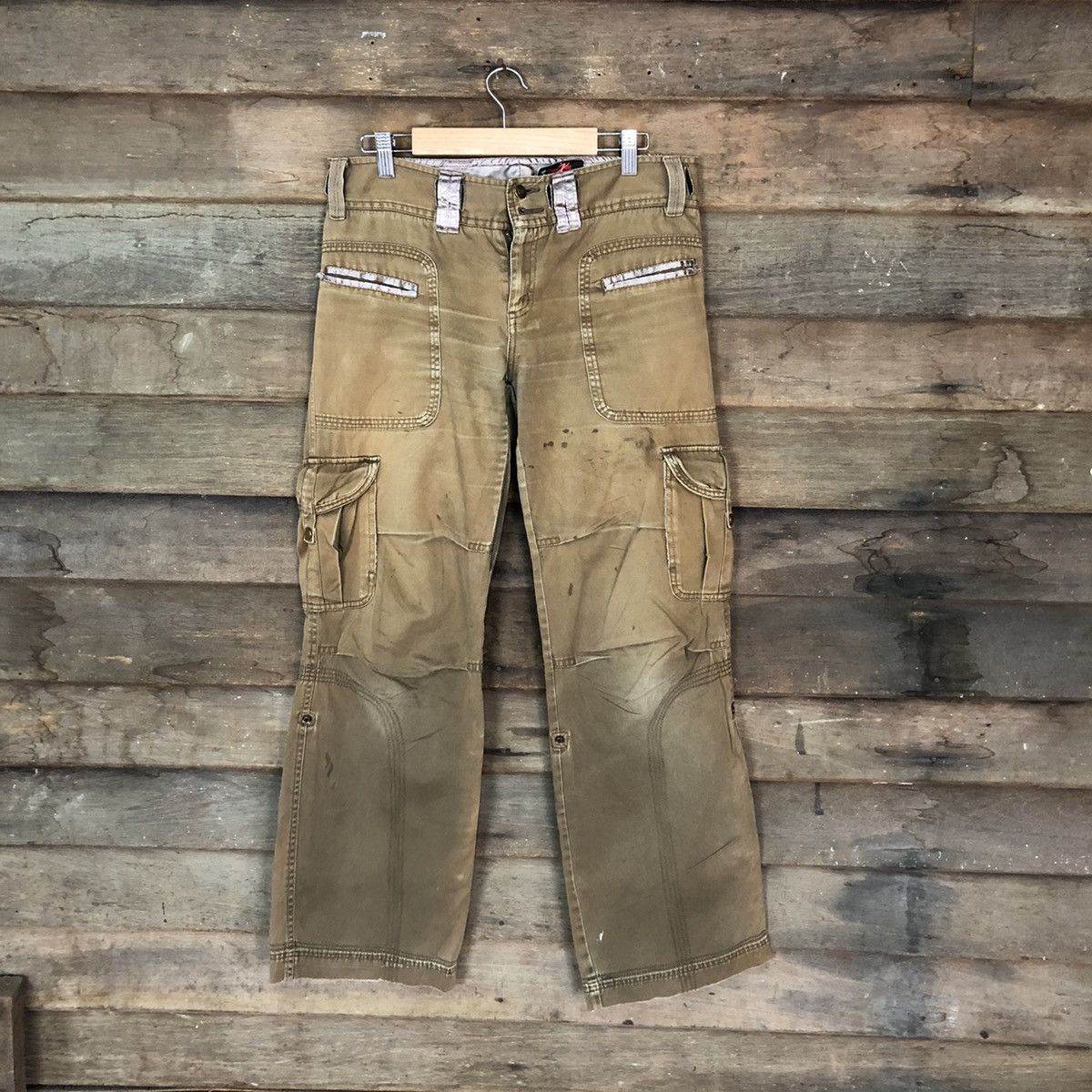 Faded Glory DL Pink Adobe faded Brown multipocket Cargo Pants #4645 Size 30" / US 8 / IT 44 - 1 Thumbnail