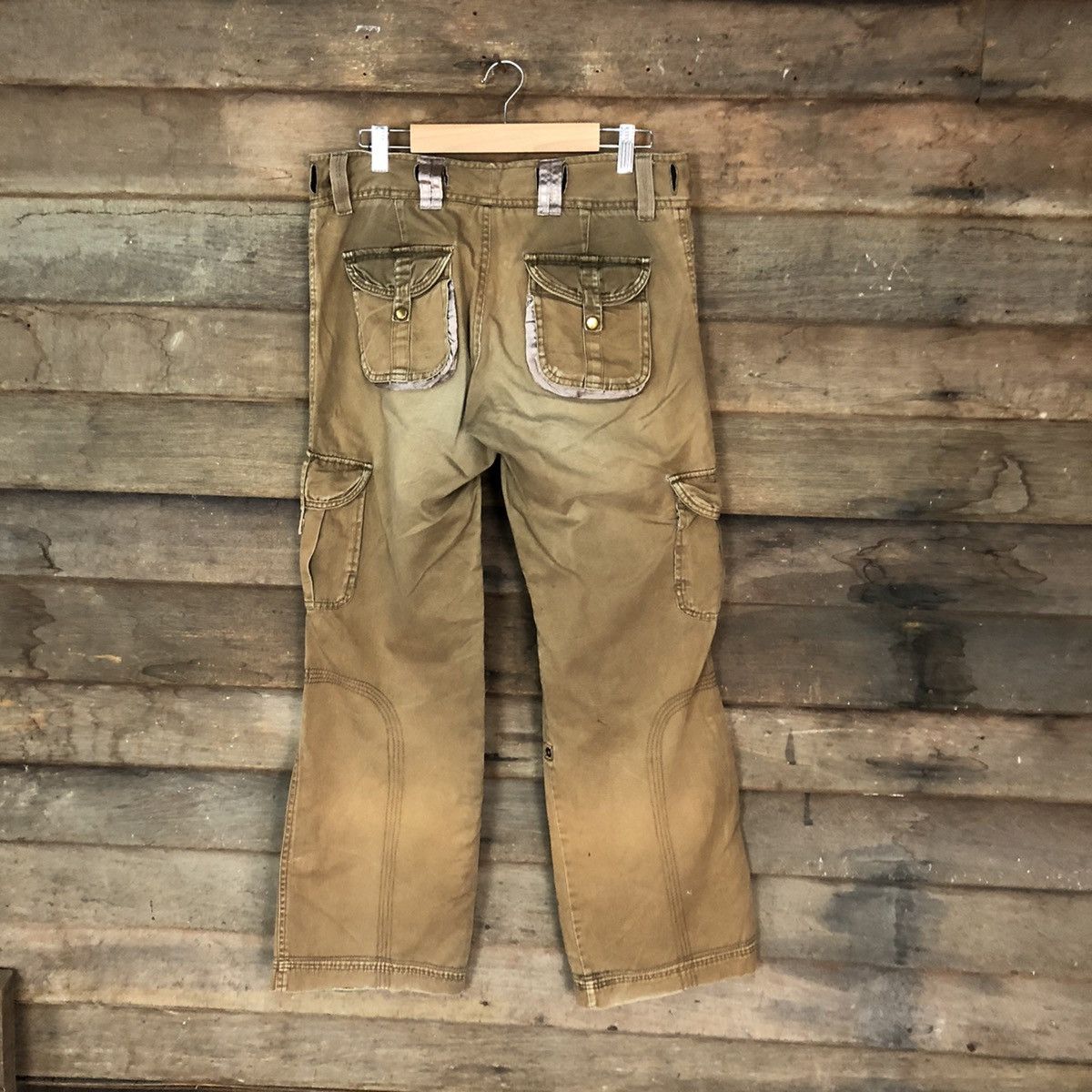 Faded Glory DL Pink Adobe faded Brown multipocket Cargo Pants #4645 Size 30" / US 8 / IT 44 - 11 Thumbnail
