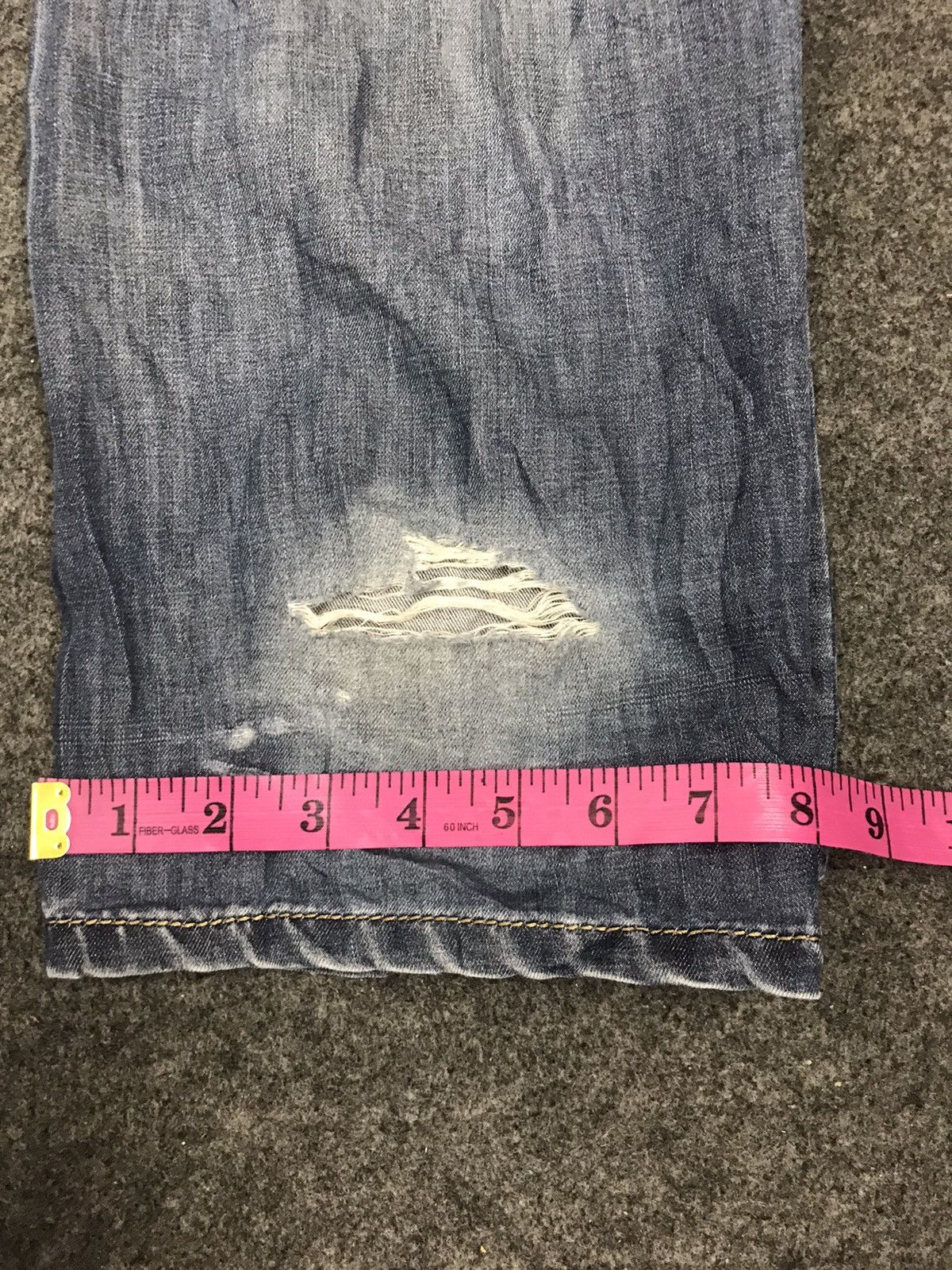 Armani Vintage Armani Jeans Distressed Denim Jeans 34 36 Indigo Size US 34 / EU 50 - 4 Thumbnail