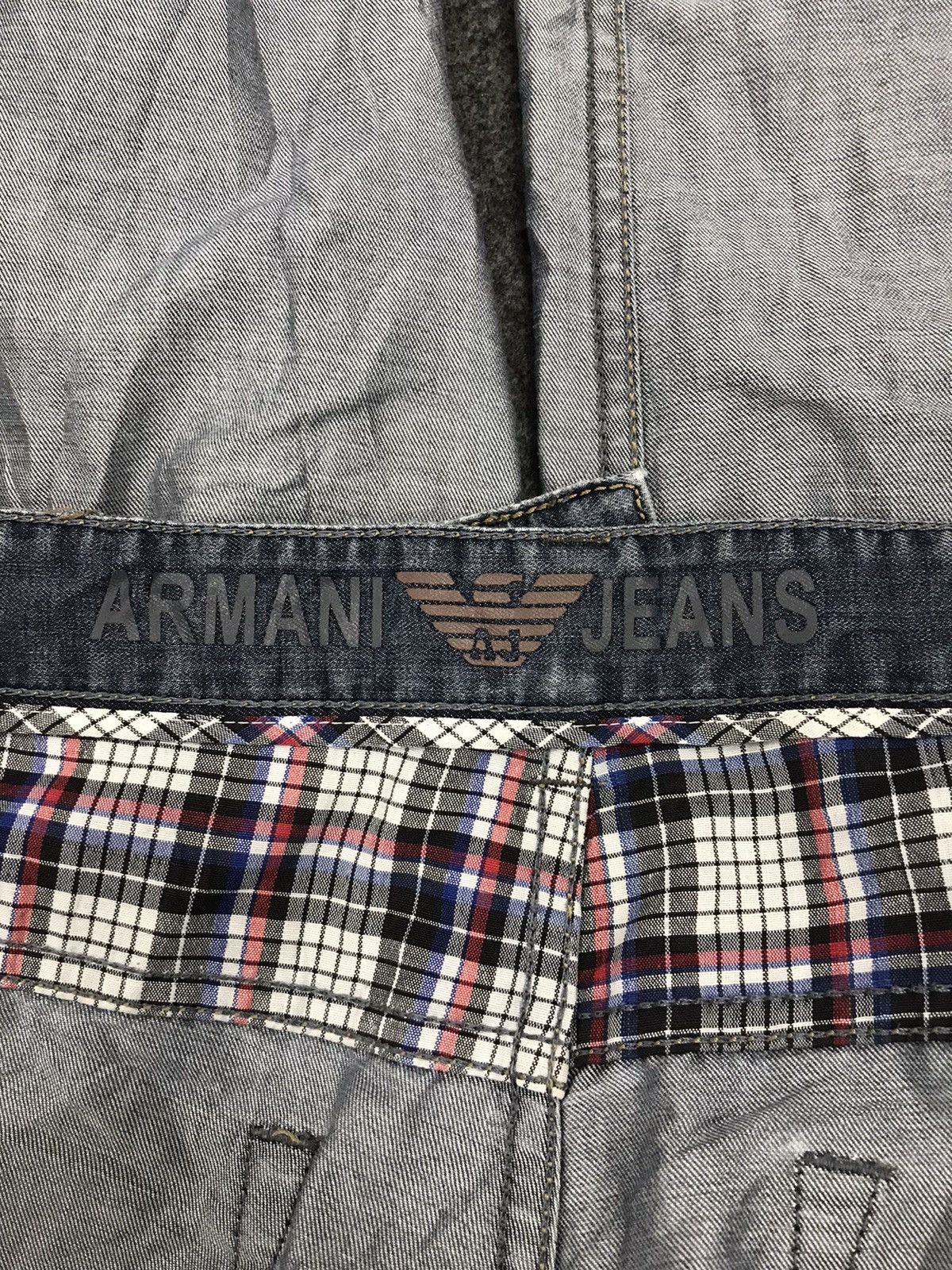 Armani Vintage Armani Jeans Distressed Denim Jeans 34 36 Indigo Size US 34 / EU 50 - 10 Thumbnail