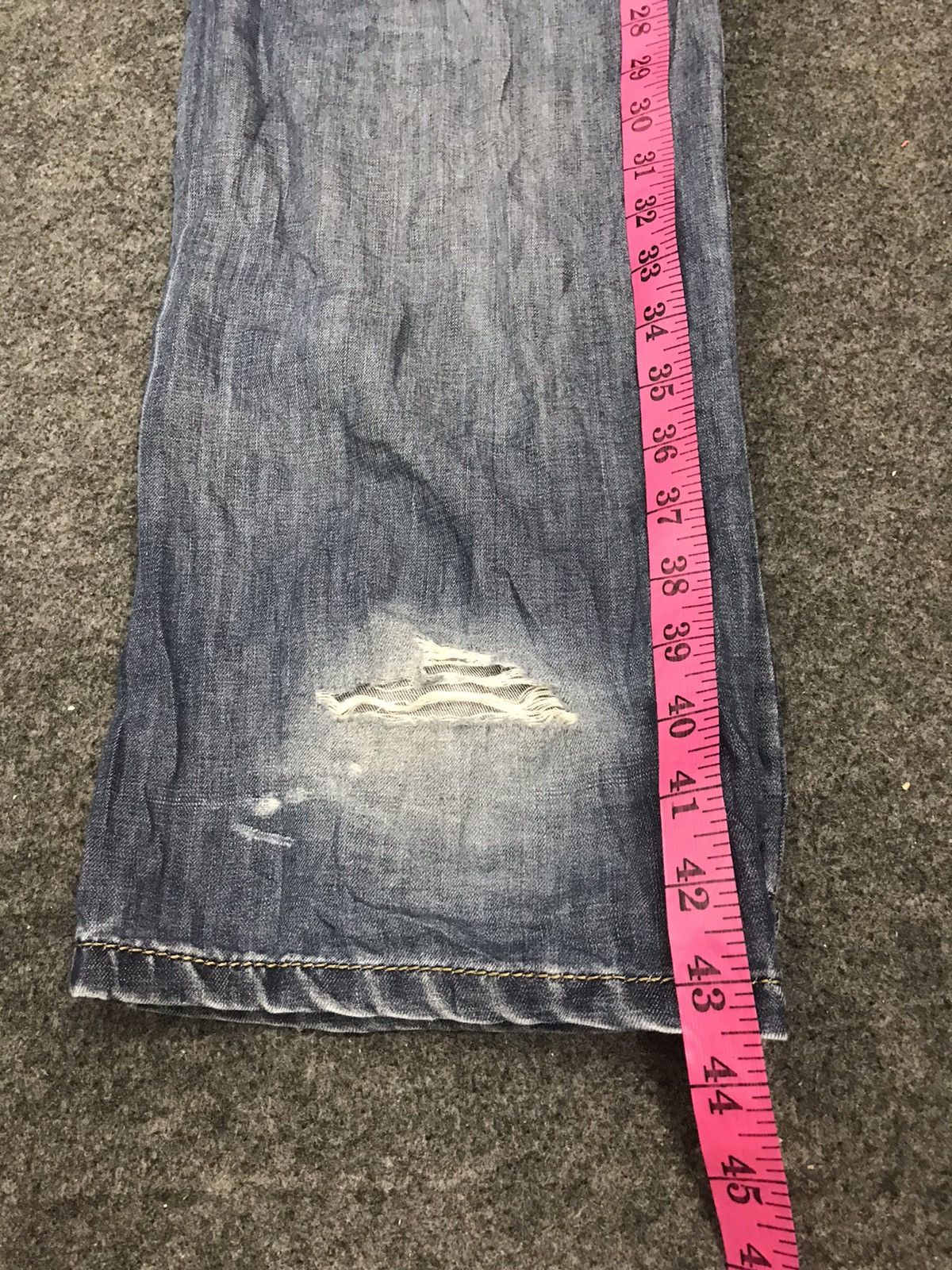 Armani Vintage Armani Jeans Distressed Denim Jeans 34 36 Indigo Size US 34 / EU 50 - 8 Thumbnail