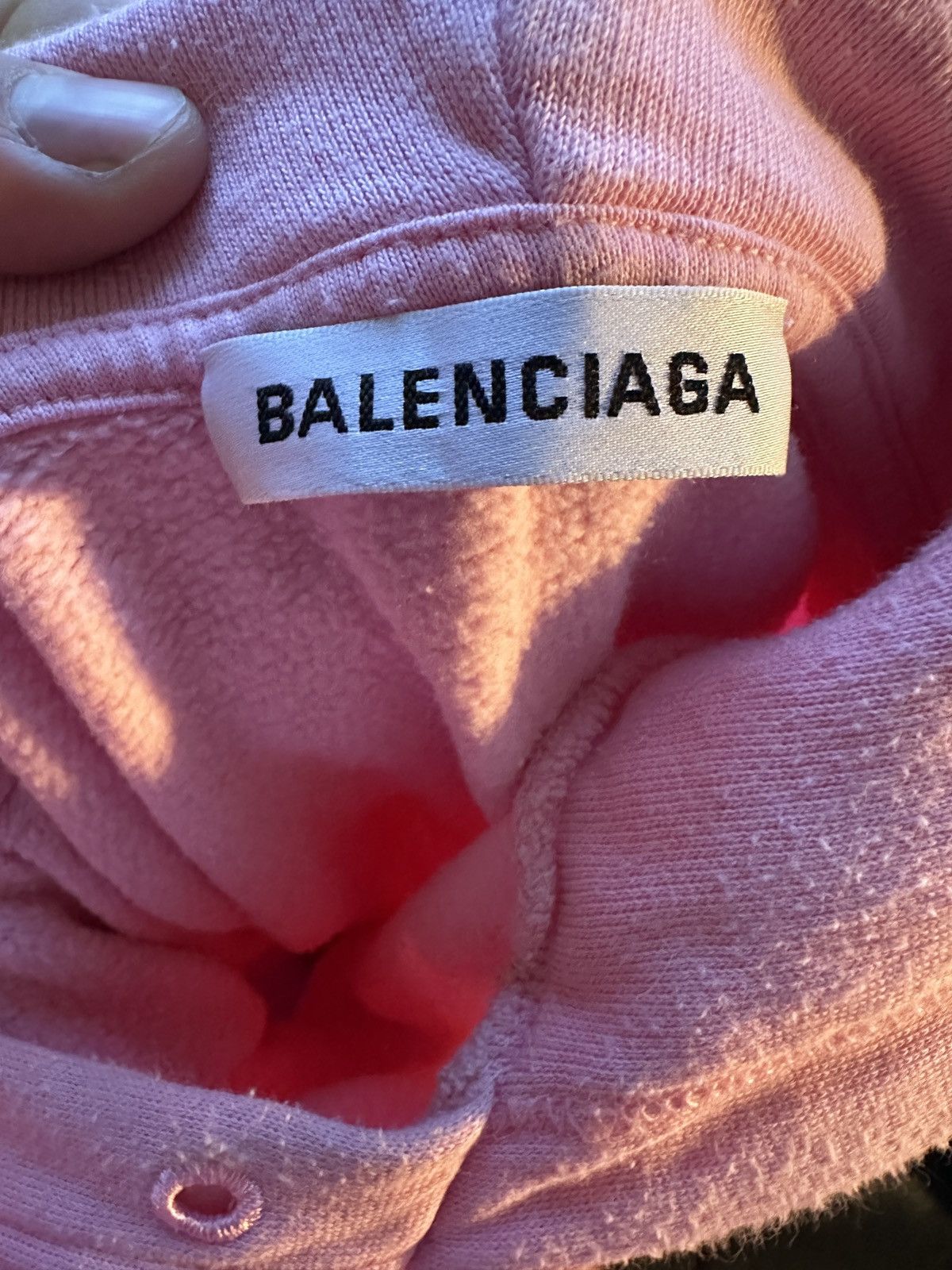 Balenciaga Balenciaga Pink Logo Hoodie Size US L / EU 52-54 / 3 - 4 Thumbnail
