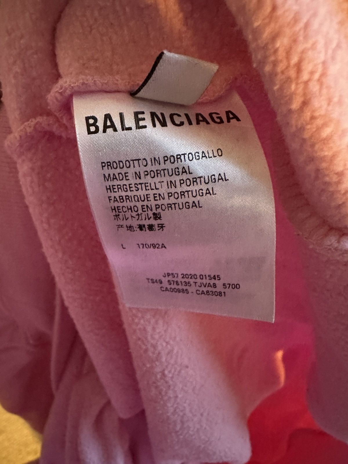 Balenciaga Balenciaga Pink Logo Hoodie Size US L / EU 52-54 / 3 - 5 Thumbnail