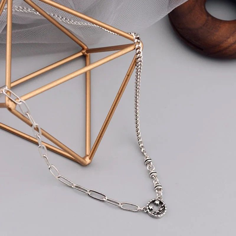 Jewelry Creative Hollow Smile Face Necklace Size ONE SIZE - 3 Thumbnail