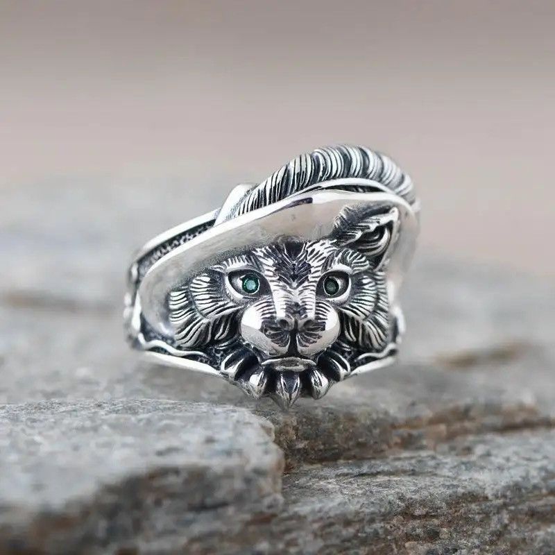 Jewelry Creative Feather Cat Rings Size ONE SIZE - 1 Thumbnail