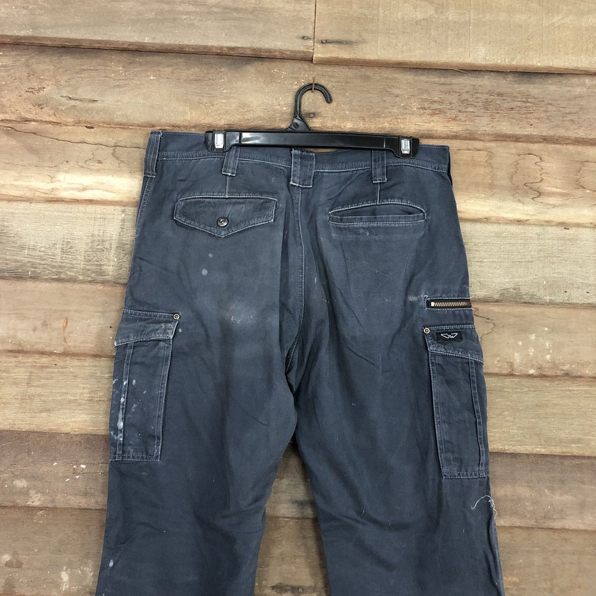 Japanese Brand Japan Blue Multipocket distressed dirty Cargo Pants #3615 Size US 34 / EU 50 - 11 Thumbnail
