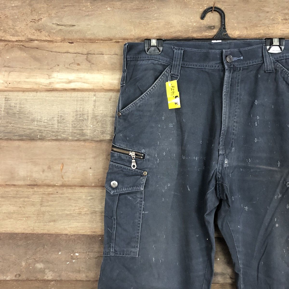 Japanese Brand Japan Blue Multipocket distressed dirty Cargo Pants #3615 Size US 34 / EU 50 - 6 Thumbnail