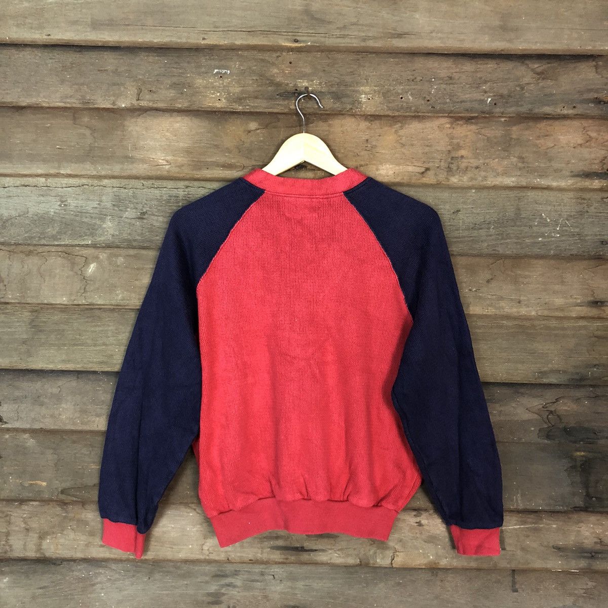 Japanese Brand V.T Red/Blue Cardigan knitwear japan #3604 Size US M / EU 48-50 / 2 - 12 Thumbnail