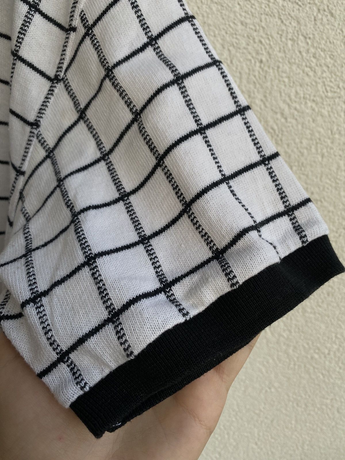 Yves Saint Laurent Knitted YSL Polo Summer Soft White/Black YSL Shirt YSL Tee Size US L / EU 52-54 / 3 - 11 Thumbnail