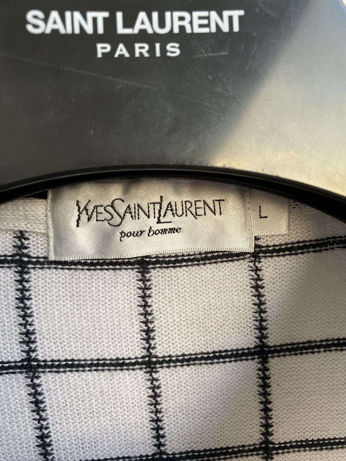 Yves Saint Laurent Knitted YSL Polo Summer Soft White/Black YSL Shirt YSL Tee Size US L / EU 52-54 / 3 - 4 Thumbnail