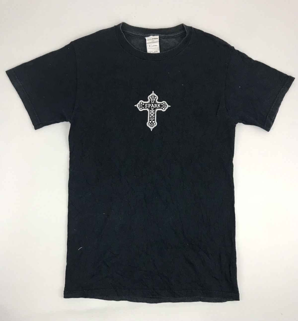 Vintage Rare Spark USA Big cross Logo Spell Out Skate Tee Size US S / EU 44-46 / 1 - 2 Thumbnail
