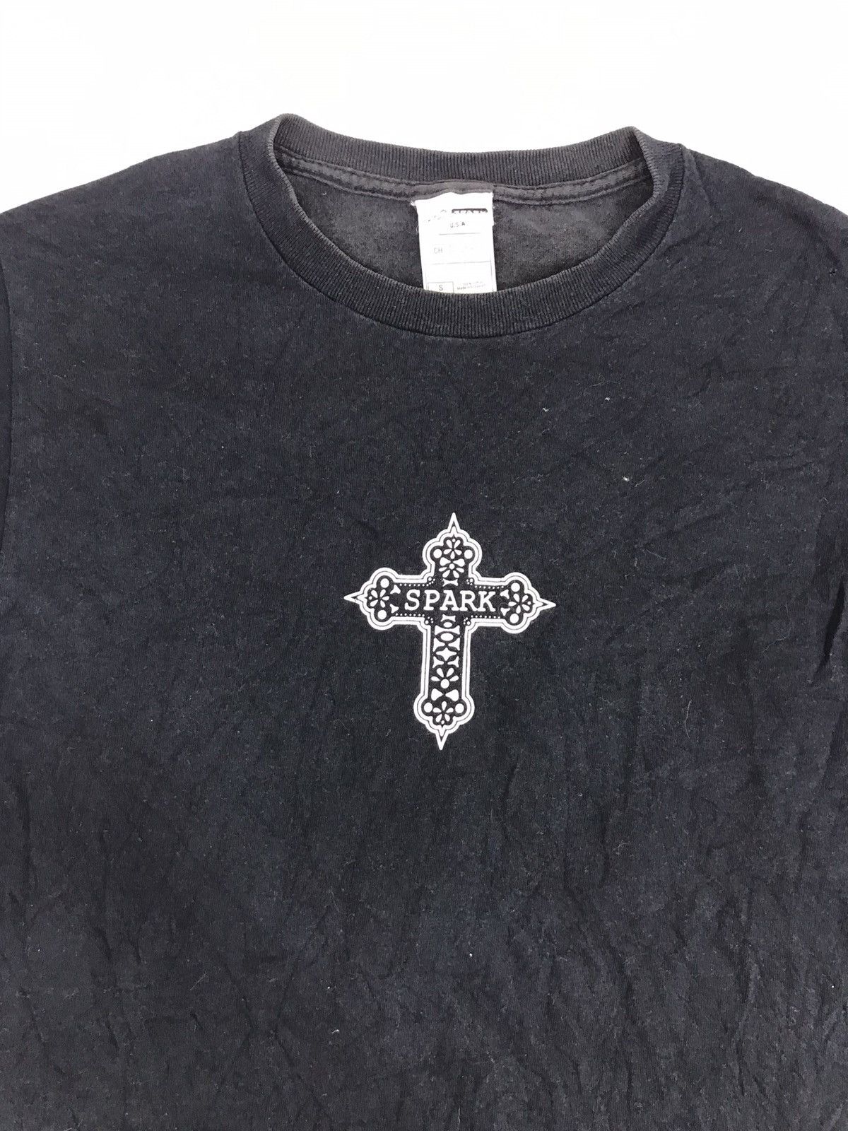 Vintage Rare Spark USA Big cross Logo Spell Out Skate Tee Size US S / EU 44-46 / 1 - 3 Thumbnail