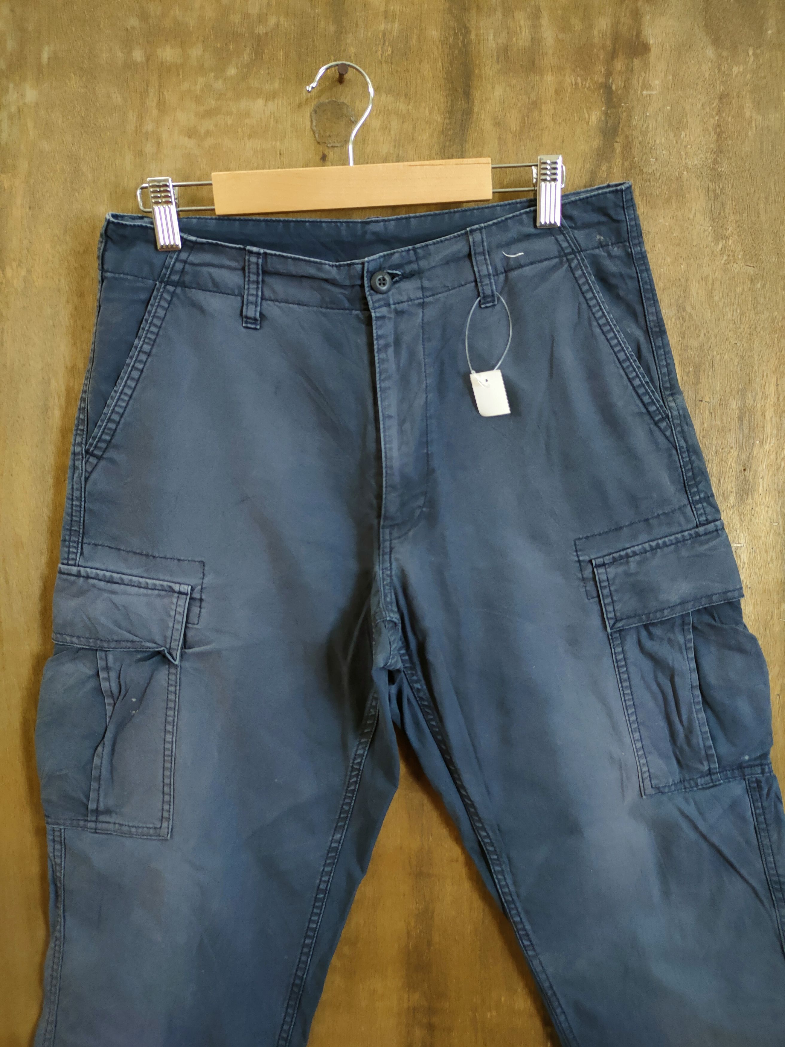 Japanese Brand DLL Uniqlo Faded multipocket tactical cargo pants #46-373 Size US 30 / EU 46 - 4 Thumbnail