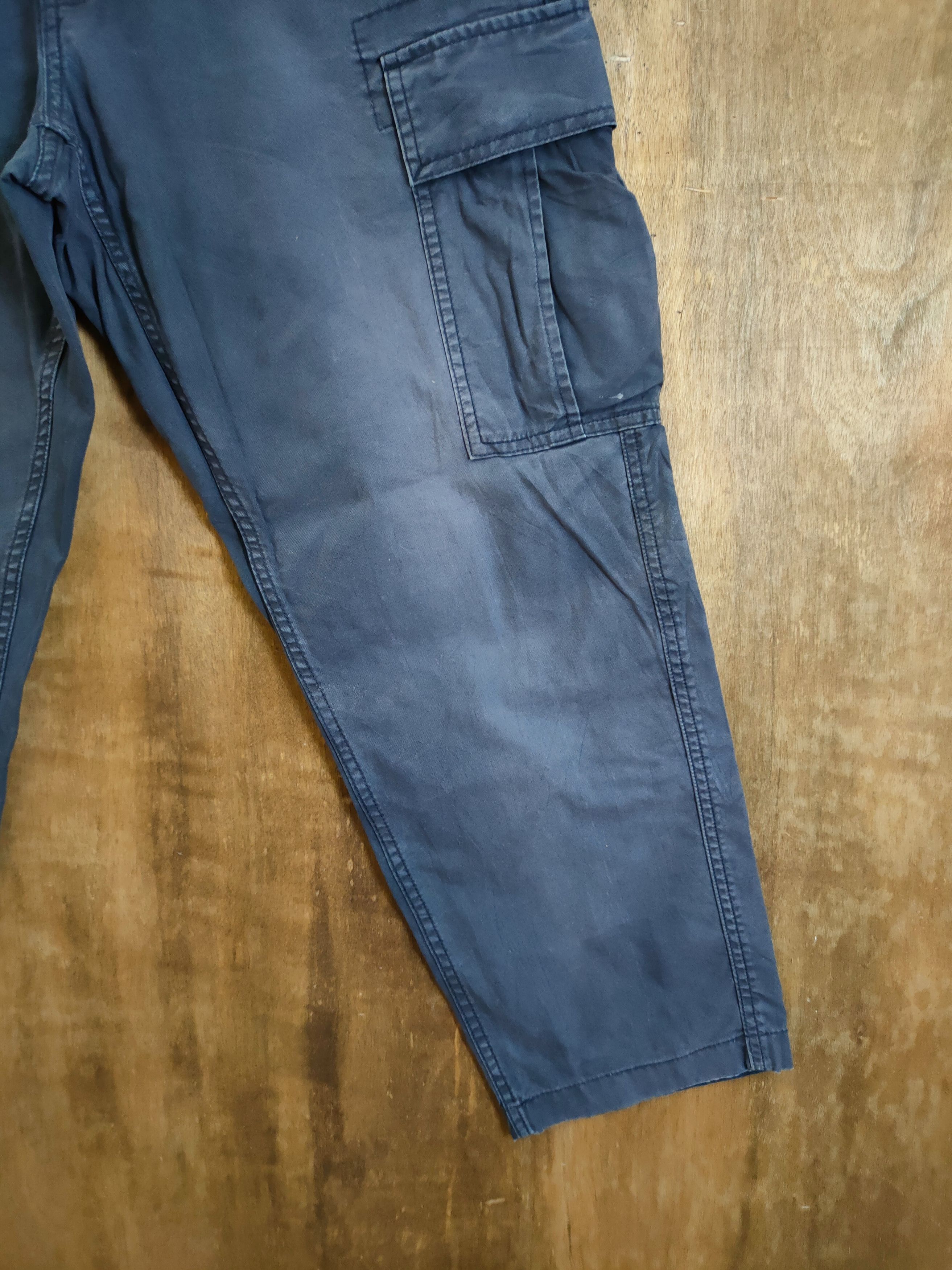 Japanese Brand DLL Uniqlo Faded multipocket tactical cargo pants #46-373 Size US 30 / EU 46 - 2 Thumbnail