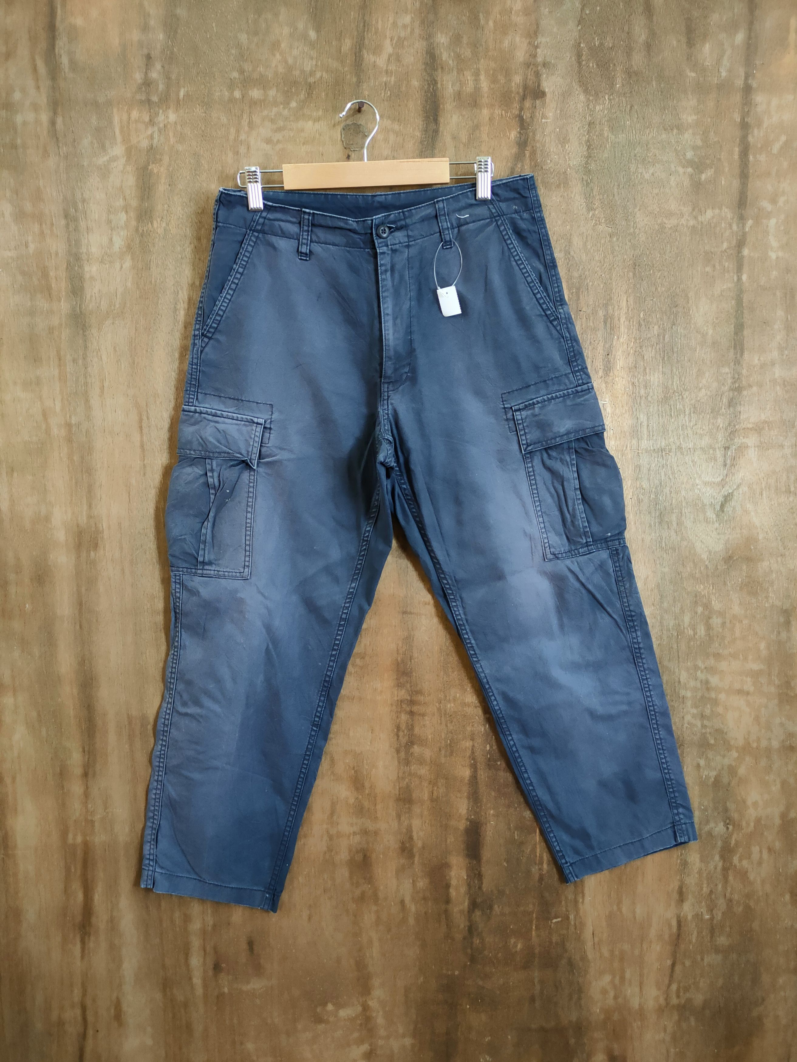 Japanese Brand DLL Uniqlo Faded multipocket tactical cargo pants #46-373 Size US 30 / EU 46 - 1 Thumbnail