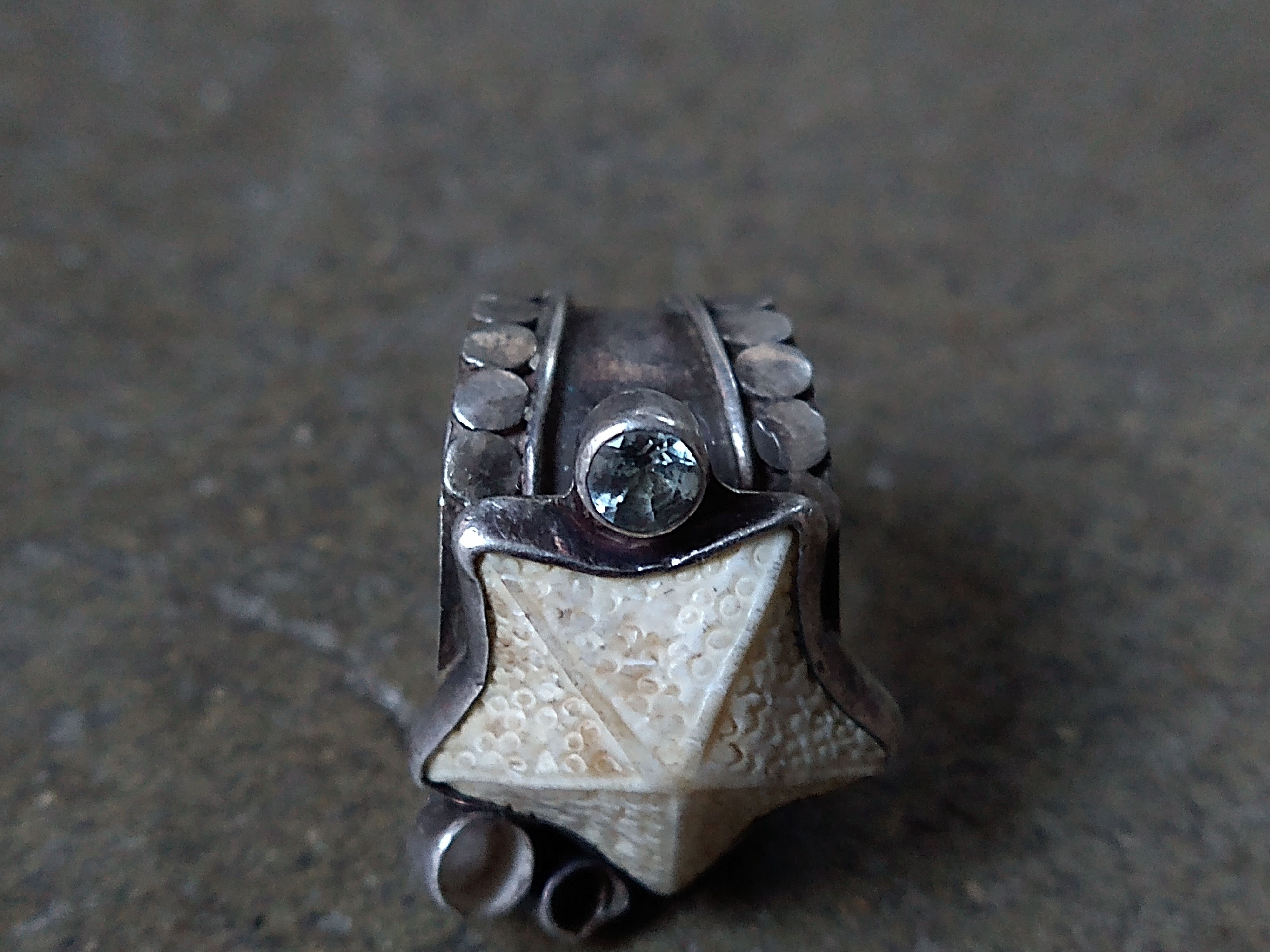 Jewelry Vintage Sterling Silver Ring Shell Star Size 6.5 8.7g Size ONE SIZE - 3 Thumbnail