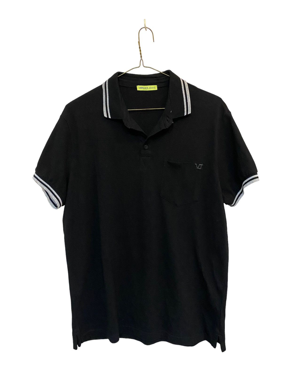 Versace Black Piquet Polo Shirt | Grailed